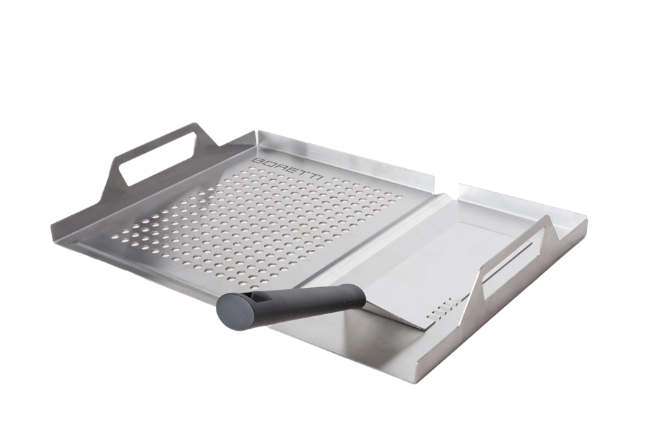 2-in-1 grill schaal met spatel
