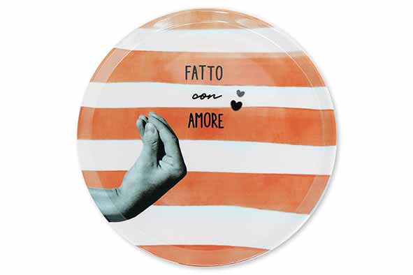 Atina pizzabord terracotta 32.5 cm 