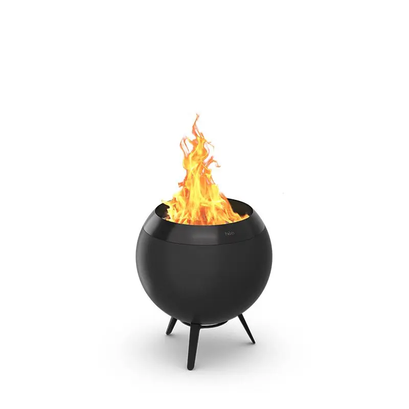 Moon 45 all black vuurschaal met lage voet