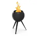 Moon 45 all black vuurschaal met hoge voet