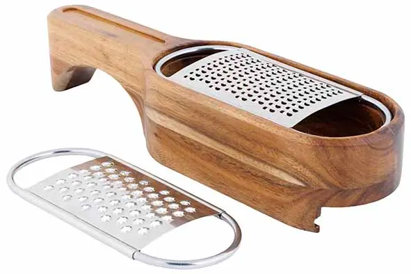 Aspen kaasrasp met opvangbak, incl 2 raspen