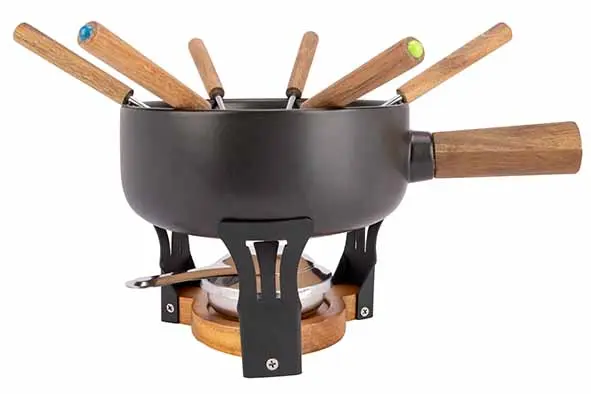 Aspen fondue D20.5 stoneware + 6 vorken