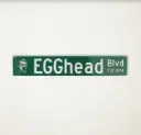 Straatnaambord Egghead