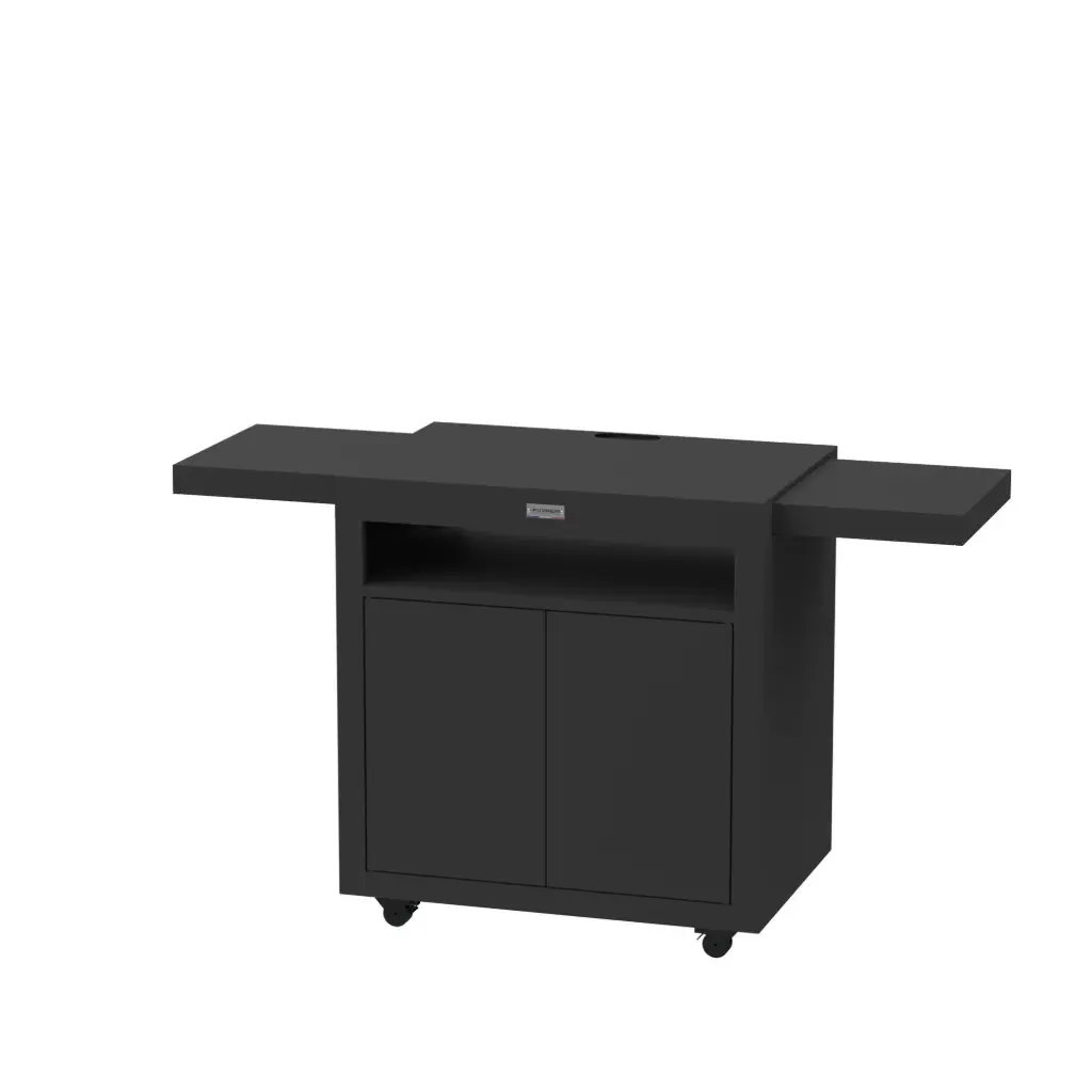 Trolley 80 met zijtafels, zwart