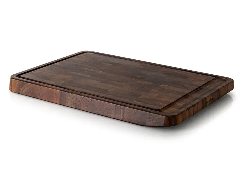 Snijplank met sapgeul, walnoot kops 46x32.5x3.5 
