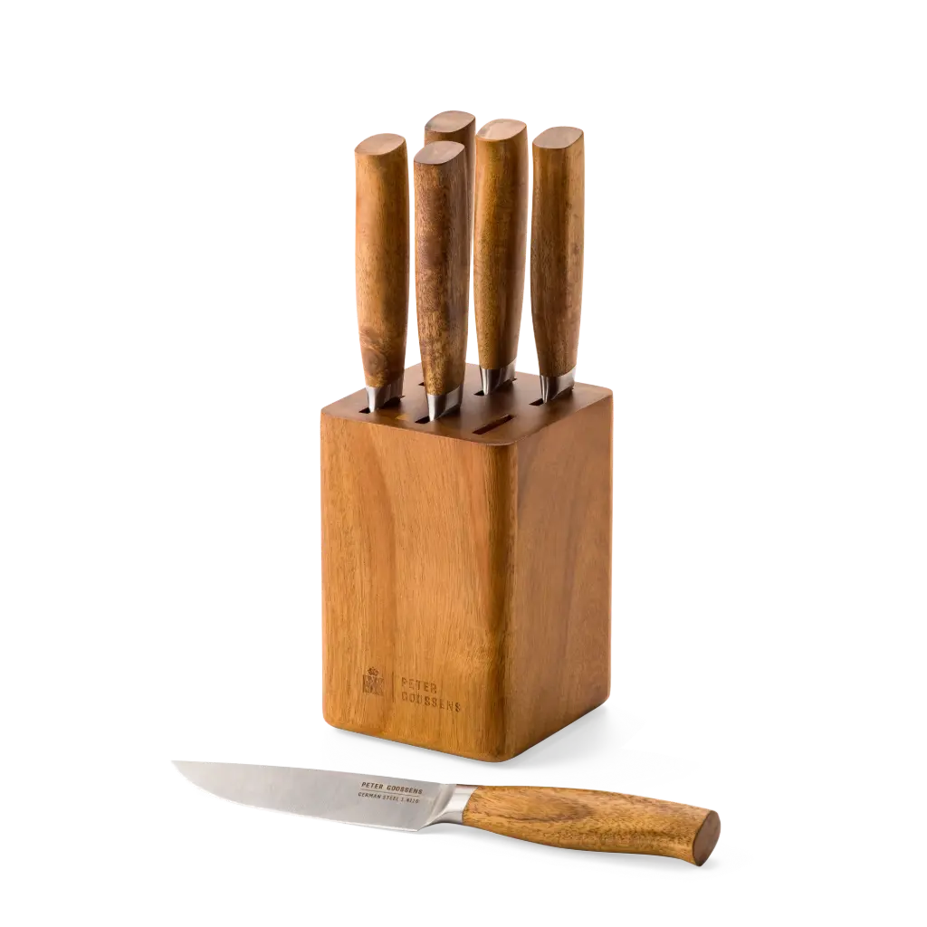 Peter Goossens Steakmessenblok met 6 steakmessen