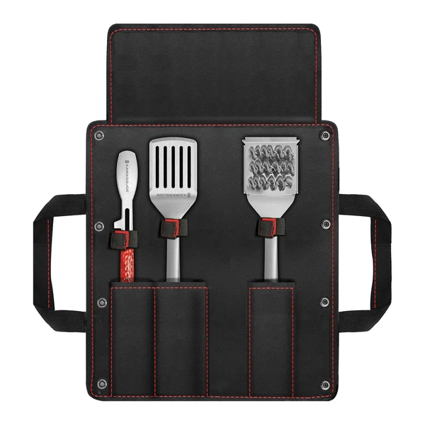 Krafted stalen grillgereedschap accessoireset