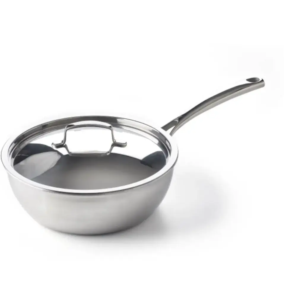 Superior Tri-Ply Conische sauteuse met deksel 24 cm