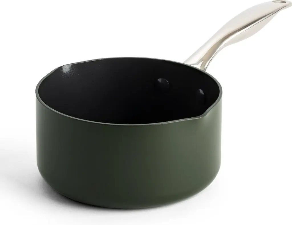 Dagelijkse Kost steelpan met keramische antikleeflaag met 2 tuiten 16 cm
