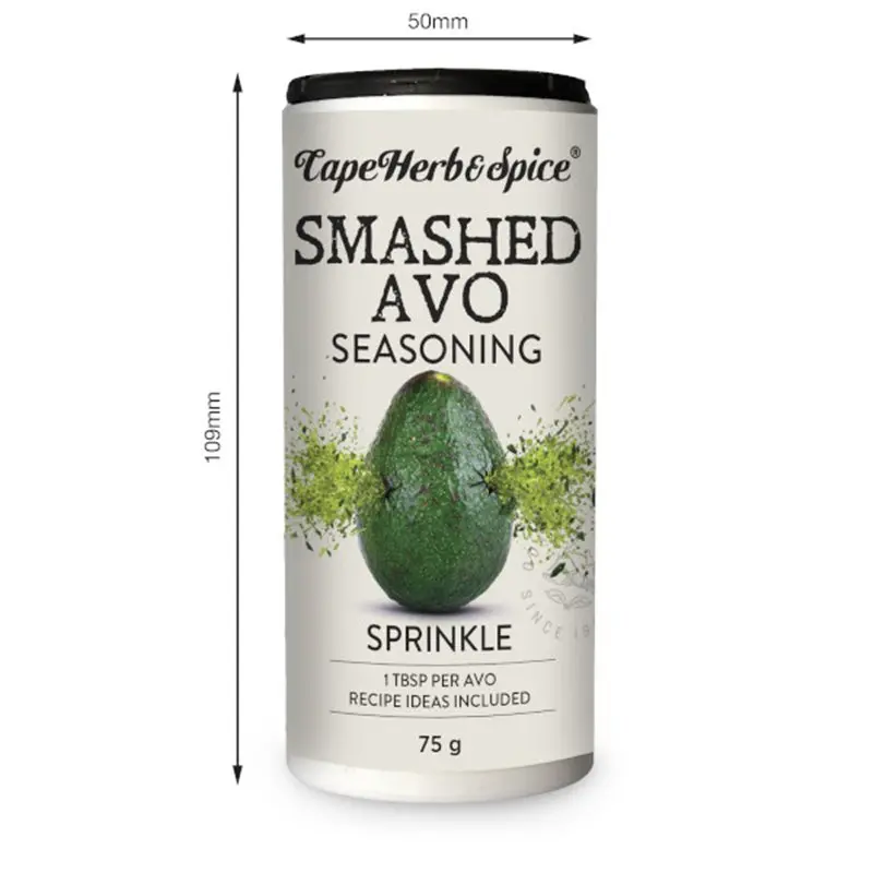 Geplette Avocado kruidenmix Shaker 75 g 