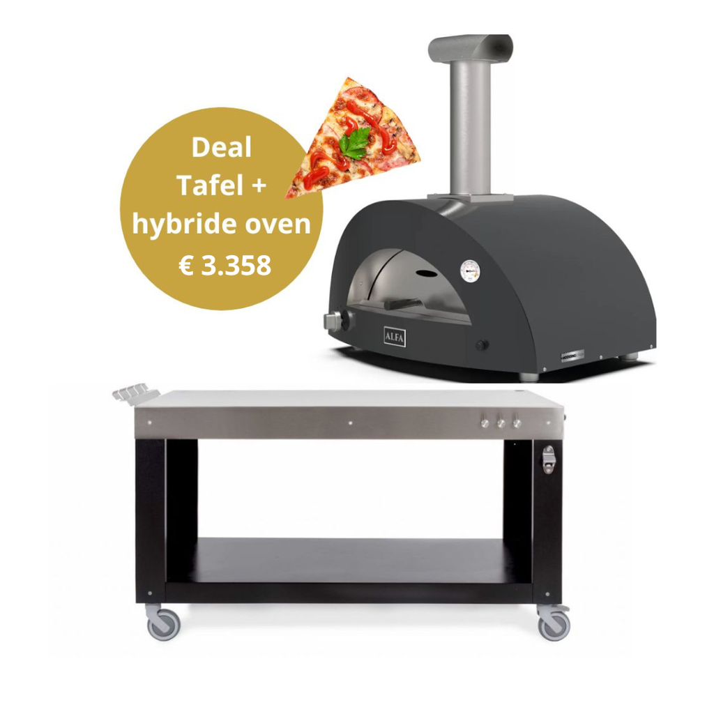 Forno moderno 2 pizze hybride-grijs