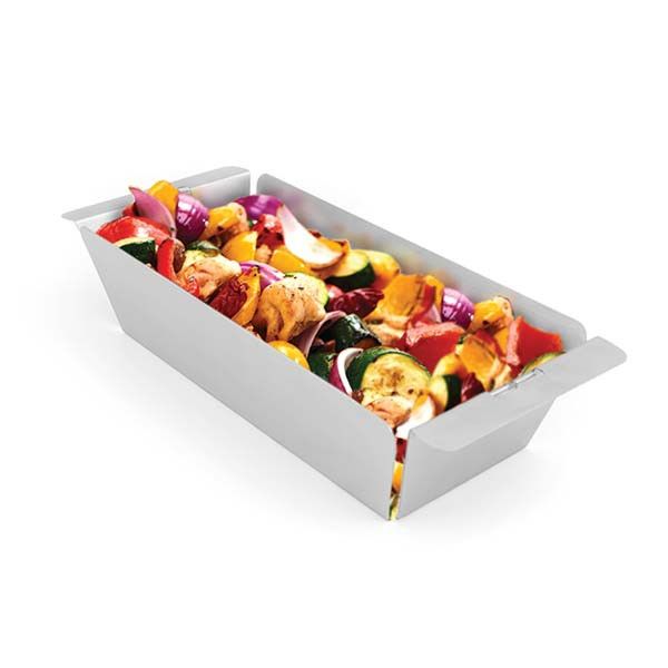 Wok diep inox, geperforeerd smal