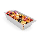 Wok diep inox, geperforeerd smal