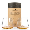 Set van 2 topographic glazen - Grand Canyon & Matterhorn