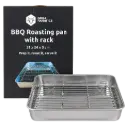 BBQ braadschaal met rooster 31 x 24 x 5 cm